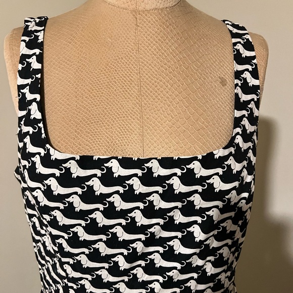 Retrolicious Pin-Up Dachshund Wiener Dog Dress Fit and Flare Style Size XL - Picture 3 of 9